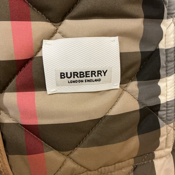 NWOT Burberry Women Quilted Jacket in Tan, Size XS - Picture 12 of 12
